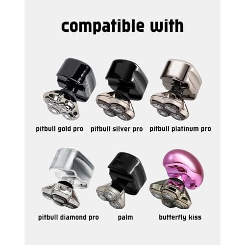 Pitbull Shaver Replacement Blade for Skull Shaver Replacement Heads, Skull Shaver Replacement Blades for Pitbull Gold Replacement Blades, 4 Pack Pitbull Skull Shaver Replacement Blade, Premium