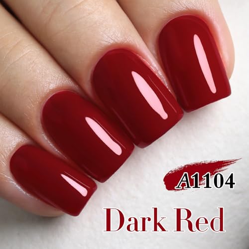 Double Rhythm Dark Red A1104 Gel Nail Polish 15ml Soak-Off Pure Color