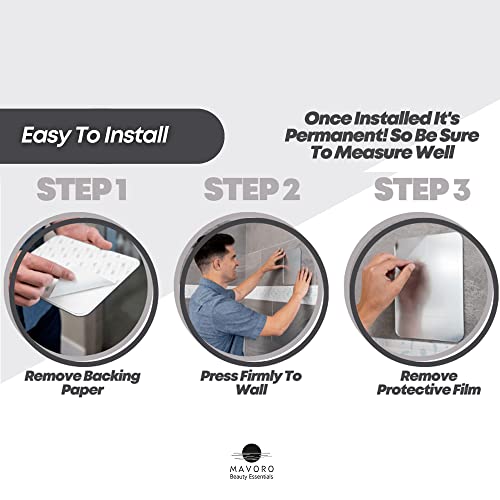 Mavoro 7x9" Acrylic Shower Shaving Mirror with 3M Adhesive