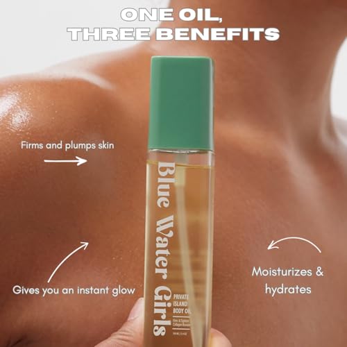 Private Island Body Oil with Collagen Peptides ? Deeply Hydrating After-Shower Oil for Winter-Dry Skin ? Firming, Nourishing & Barrier-Restoring with Shea Oil, Sweet Almond Oil & Squalane (3.4 oz)