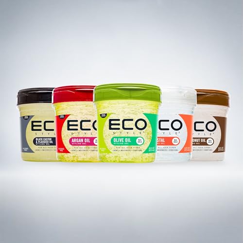 Eco Style Black Castor & Flaxseed Oil Styling Gel - 8 oz