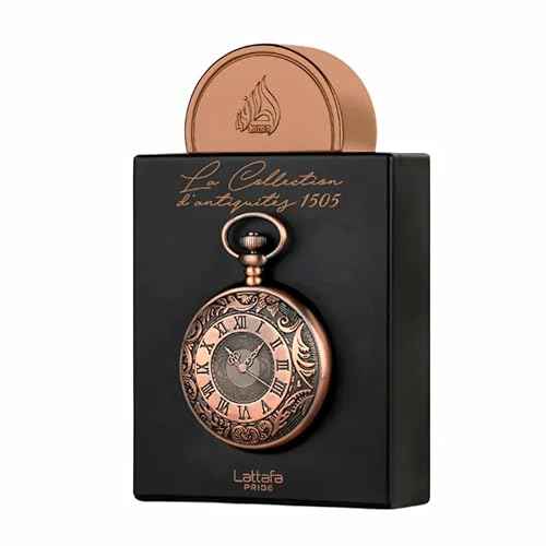 Lattafa Pride La Collection D'antiquites 1505 (Watch) Eau de Parfum Spray for Unisex, 3.4 Ounce