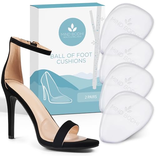 Mind Bodhi Clear Gel Ball of Foot Cushions for Women - 2 Pairs, Pain Relief