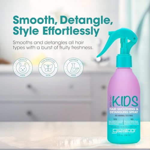 GIOVANNI Kids Hair Detangling Spray - 8 fl oz, 2 Pack