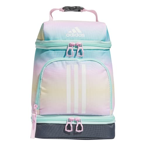 adidas Excel 2 Insulated Lunch Bag, Gradient Flash Aqua/Orchid Fusion Purple, One Size