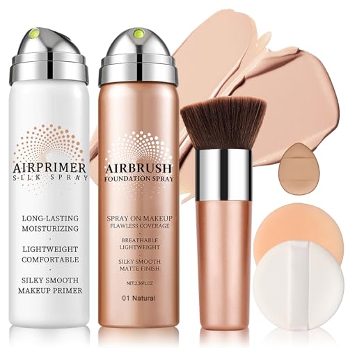 Air Brush Makeup Foundation and Primer for Face (01 Natural)