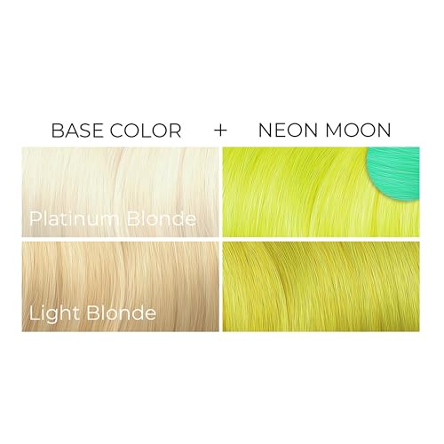 Arctic Fox Neon Moon Semi-Permanent Hair Dye - Vegan, Bright Neon Yellow, 8 Fl Oz (Pack of 1)