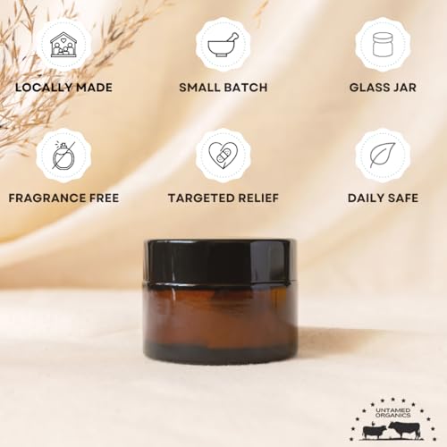 Handmade Tallow & Honey Skin Balm | 100% Grass-Fed Grass-Finished Tallow + Raw Wild Honey | All Purpose Whole Body & Face Moisturizer For Sensitive Skin, 2 fl. oz. (Unscented)