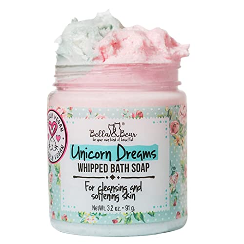 Bella & Bear Unicorn Dreams Whipped Bath Soap - Travel Size 3.2oz