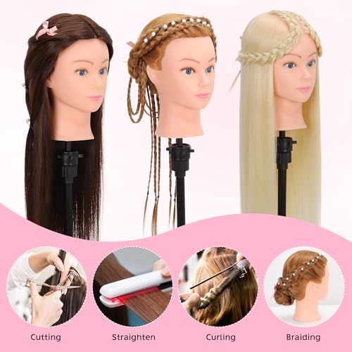 80% Human Hair Mannequin Head for Cosmetology - Styling Practice