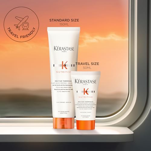 Kerastase Nectar Thermique Heat Protecting Cream - Anti-Frizz, Softness & Shine, Heat Protection, With Niacinamide, For Medium to Thick Dry Hair