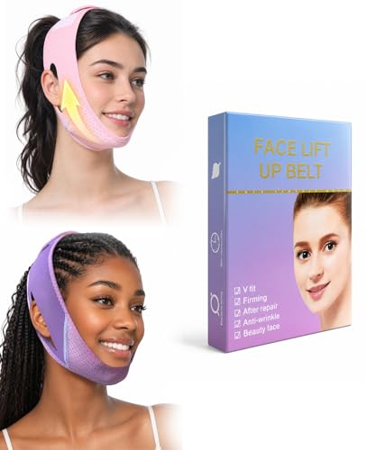 V-Line Chin Strap for Women - 2 Pack Double Chin Lifting Mask