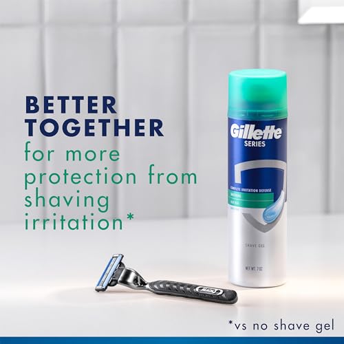 Gillette Series 3X Sensitive Shave Gel Twin Pack, 7 Oz
