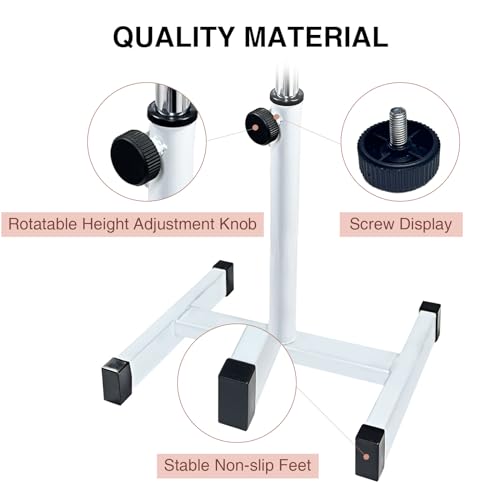 Pedicure Foot Rest,Height Adjustable Pedicure Chair,Non-Slip Pedicure Stool for Massage Office or Home,Black
