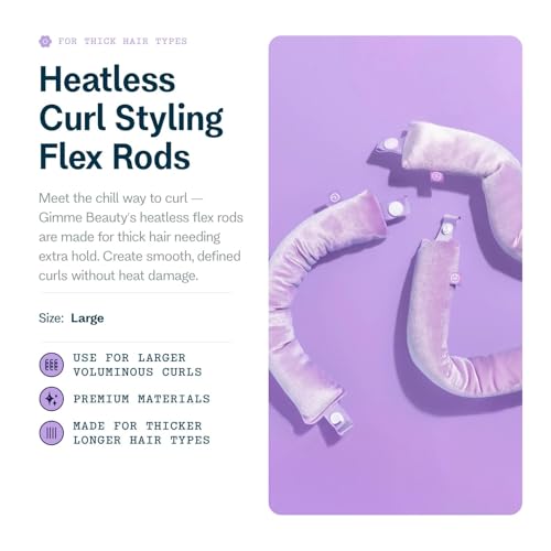 Gimme Beauty Chill Curl Heatless Flex Rods for Thick Hair - 4 Pack