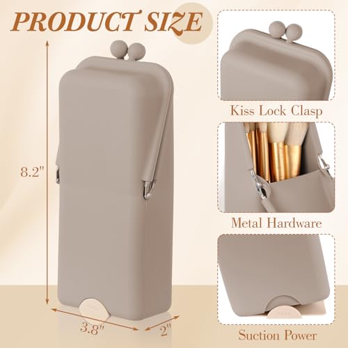 Silicone Makeup Brush Holder - Travel Case with Suction