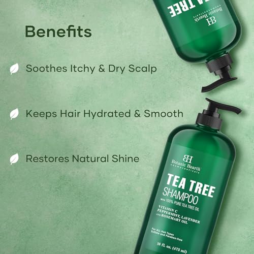 Botanic Hearth Tea Tree Shampoo with Peppermint & Lavender, 16 fl oz