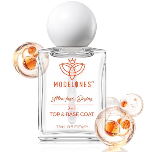 Modelones 3-in-One Nail Polish - Base & Top Coat, 15ml