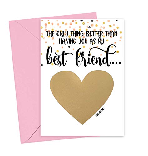 Pregnancy Scratch Off Card for Best Friend New Baby, Scratcher Card for Bestie, Promotion to Auntie Baby Announcement (Best Friend)