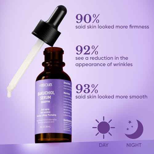 Bakuchiol Retinol Serum for Face - Retinol Alternative for Sensitive Skin with Vitamin E, Hyaluronic Acid, Collagen, Serum for Anti-Aging, Wrinkle Reduction Skin Firming & Smoothing 1 oz