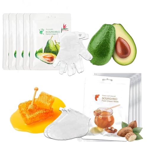 Elitzia Avocado & Honey Hand and Foot Mask Pack - 10 Pcs (5 Gloves, 5 Socks)