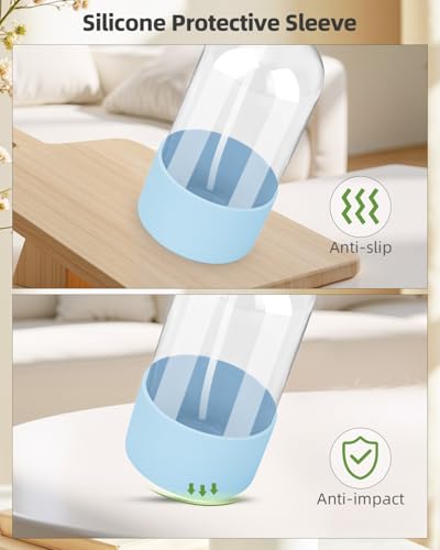2 Pack 8oz Glass Spray Bottles with Silicone Sleeves