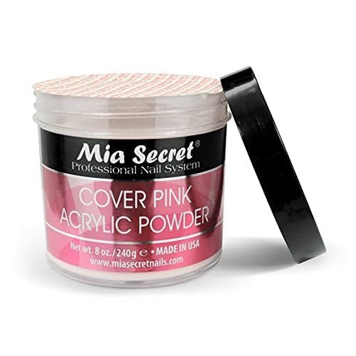 Mia Secret Cover Pink Acrylic Powder (8 oz), Professional Nail System, Ideal for Long Lasting Nails