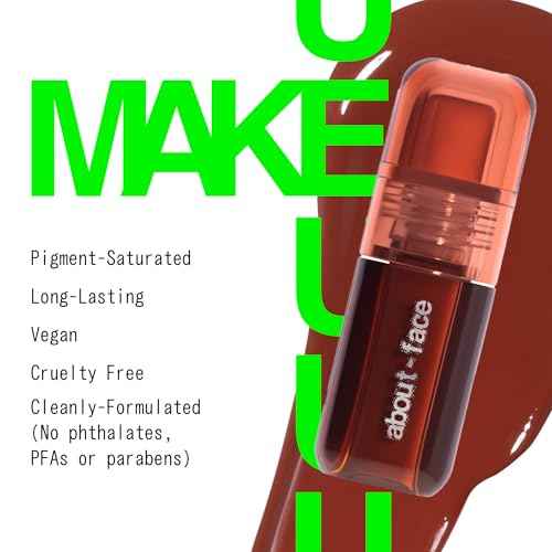 about-face Blush Rush Liquid Blush ? Hydrating, Buildable Formula with Jojoba Oil, Hyaluronic Acid, and Squalane ? Long-Lasting Dewy Finish ? Vegan & Cruelty-Free (Grand Prix ? Rich Brown)