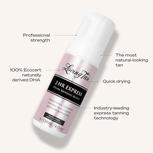 Loving Tan 2 HR Express Self Tanning Mousse, Ultra Dark 4 FL Oz