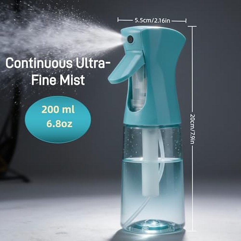 2 Pack Continuous Spray Bottle - Fine Mist Hair & Plants 6.8oz