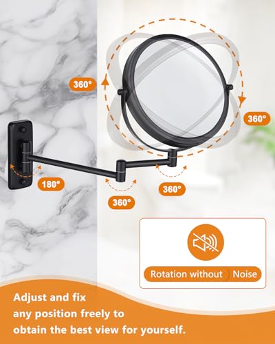 8 Inch Wall Mounted Makeup Mirror 1X/10X Magnifying Double Sided