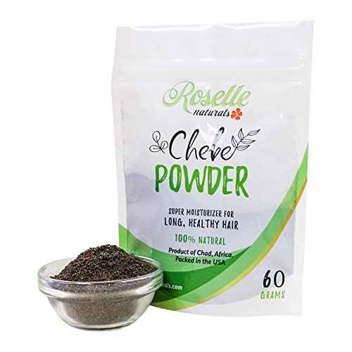 Roselle Naturals Chebe Powder for Hair Growth Imported from Chad, Africa 60g - African Chebe Hair Powder Organic, Hair Treatment Mask, Deep Moisturizing Hair Growth