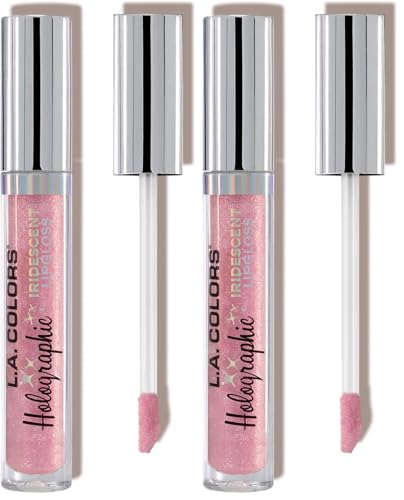 L.A. COLORS Holographic Iridescent Lipgloss - Pack of 2