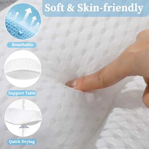 AmazeFan Luxury Bath Pillow with 4D Air Mesh & 6 Suction Cups