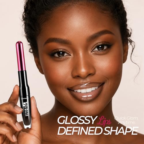 LANGMANNI 2-in-1 Lip Liner & Gloss Duo - Espresso Brown