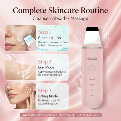 GUGUG Skin Scrubber Face Spatula - 4 Modes Blackhead Remover