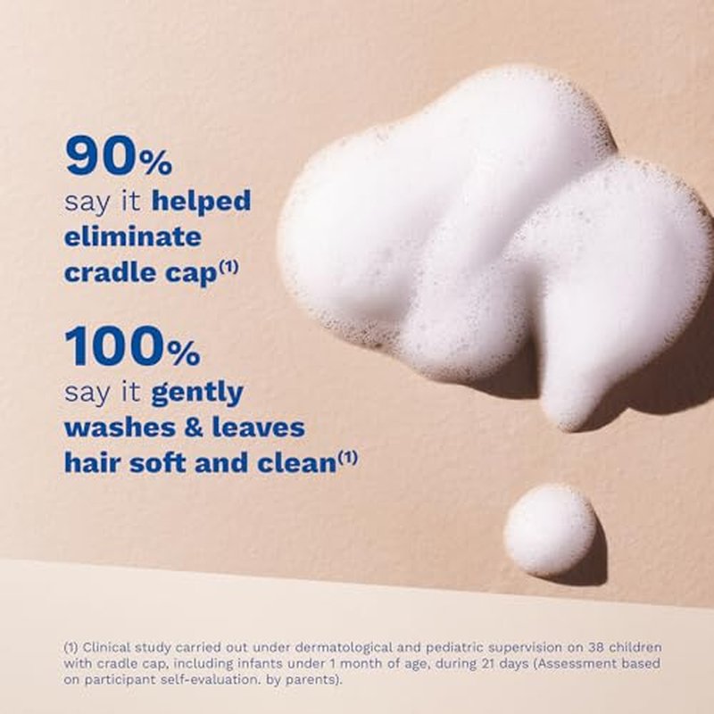 Mustela Foam Shampoo for Newborns - Fragrance-Free Cradle Cap Care