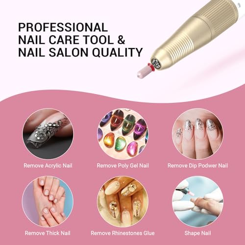 Ceramic Nail Drill Bit 3/32'' Smooth Round Top for Manicure & Pedicure