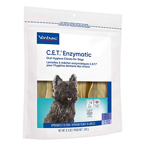 Virbac C.E.T. Enzymatic Oral Hygiene Chews for Dogs Beef 8.5 ounces