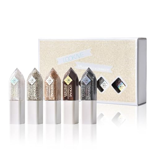 Liquid Glitter Eyeliner Set, 5 Colors Waterproof Shimmer