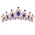 FORSEVEN Crystal Tiaras for Women Wedding Birthday Halloween Crowns