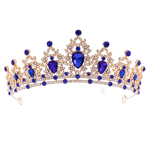 FORSEVEN Crystal Tiaras for Women Wedding Birthday Halloween Crowns