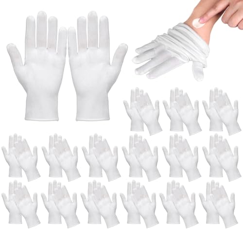 32 Pcs Reusable Cotton Gloves for Moisturizing & Inspection
