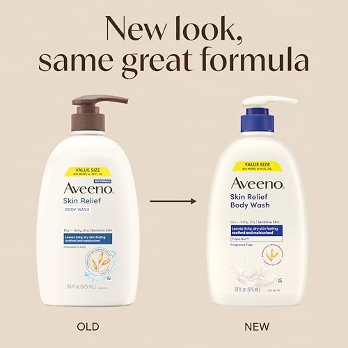 Aveeno Skin Relief Body Wash, Fragrance-Free, 33 Fl Oz