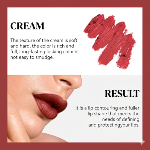 KISSIO Creamy Lip Liner Pencil - Long Lasting Waterproof Matte