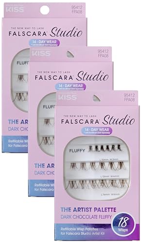 FALSCARA Studio Individual Lash Clusters Kit, 18 Stackable Extensions