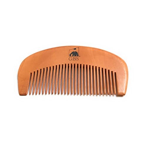 G.B.S Men's 100% Boar Bristle Beard Brush & Natural Wood Beard Comb Hair Mustache Shaving Brush Facial Hair Brush Portable and Travel Friendly