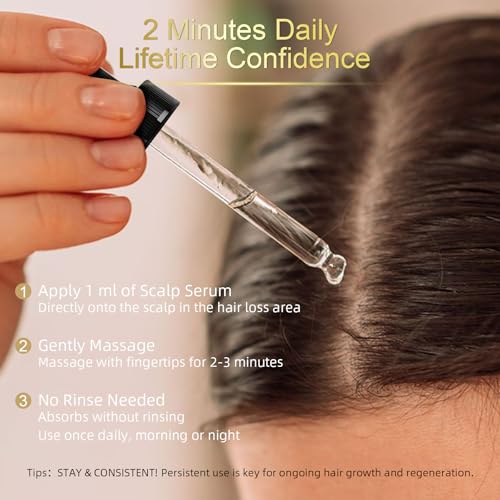 5% Minoxidil Hair Growth Serum for Men and Women - Thicker, Fuller Hair