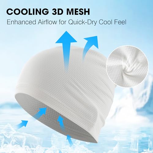 WTACTFUL 3-Pack Cooling Skull Cap | Breathable Mesh