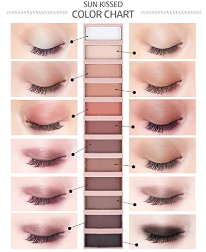 BOLOPER Matte Eyeshadow Palette 12 Colors Natural Nude Makeup Kit Waterproof Smokey
